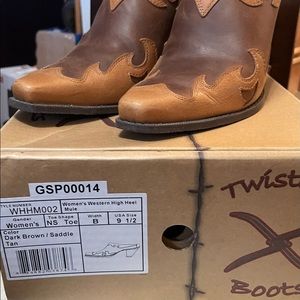 Women’s Western High Heel Mule - New w/o tags in original box